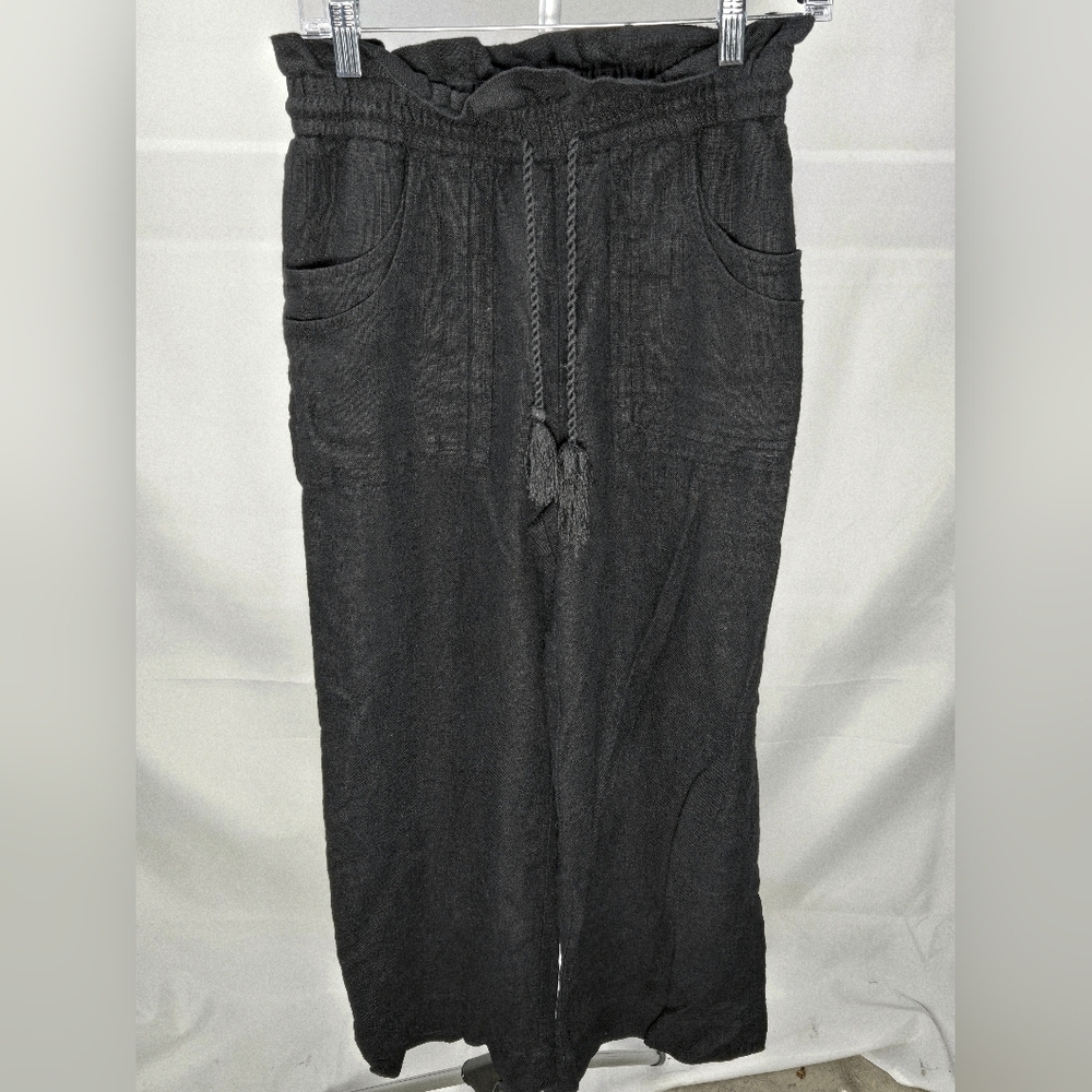 House Of Harlow 1960 Linen Blend Quiet Luxury Wide Leg Pants, XS